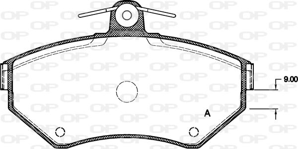 OPEN PARTS Комплект тормозных колодок, дисковый тормоз BPA0631.10